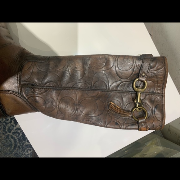 Coach VIVICA Leather Riding Boots size 5.5 - Picture 9 of 15